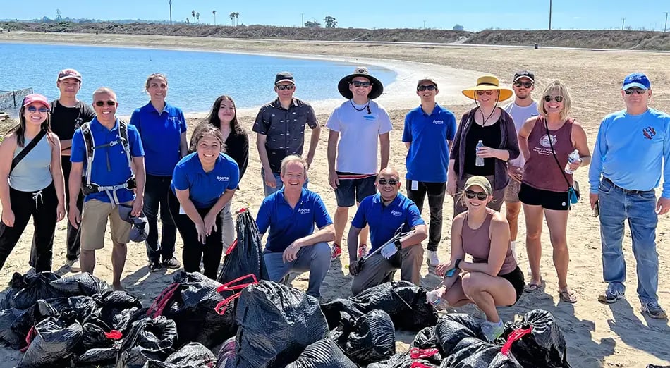 Mesa employees beach cleanup Mesa employees beach cleanup