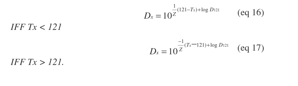 equations 16 and 17